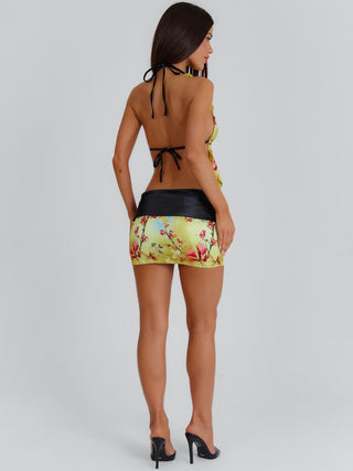 QAHIRA MICRO MINI SKIRT AZZURRA Mini Skirt 