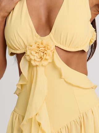 Women's Raelyn Maxi Dress Yellow in Size Medium by Outcast Women's Raelyn Maxi Dress Yellow in Size Medium by Outcast