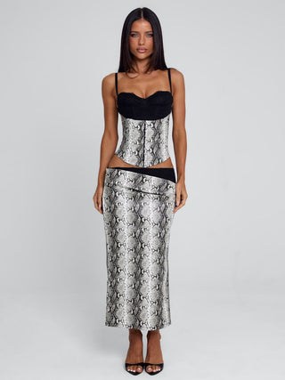RAVELLE TOP SILVER SNAKE Corset 