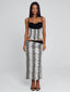 RAVELLE TOP SILVER SNAKE Corset 