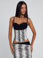 RAVELLE TOP SILVER SNAKE Corset 