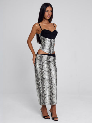 RAVELLE TOP SILVER SNAKE Corset 