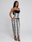 RAVELLE TOP SILVER SNAKE Corset 