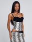 RAVELLE TOP SILVER SNAKE Corset 