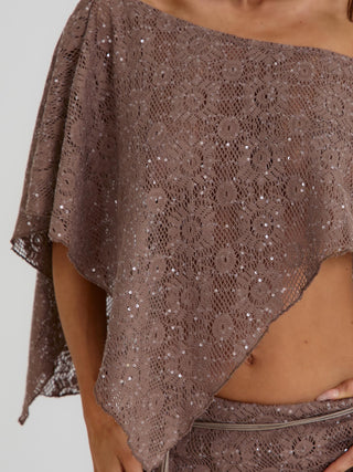 REECE LONGLINE TOP TAUPE Top 