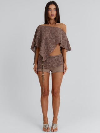 REECE LONGLINE TOP TAUPE Top 