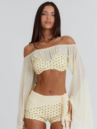 RIYA SHORTS YELLOW POLKA DOT Shorts 