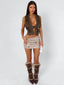 CHANDRA TOP BROWN Crop Top 