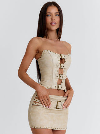 RODEO MINI SKIRT SAND Mini Skirt 