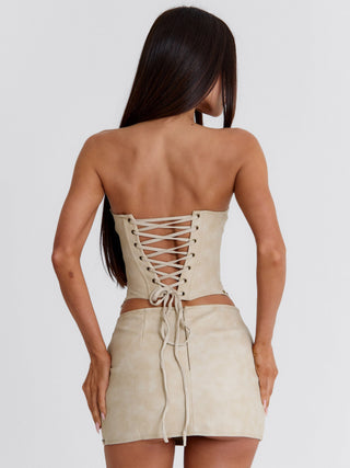 RODEO MINI SKIRT SAND Mini Skirt 