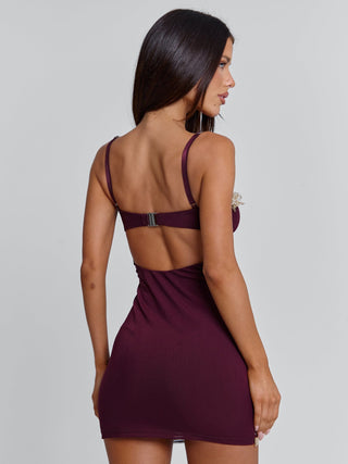 Romi Mini Dress Dark Mauve | Outcast US Outcast USA Romi Mini Dress Dark Mauve | Outcast US Outcast USA