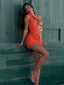 ROW MINI DRESS ORANGE Mini Dress 