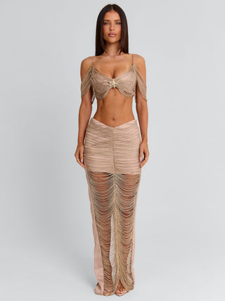 ROWAN MAXI SKIRT GOLD Maxi Skirt 