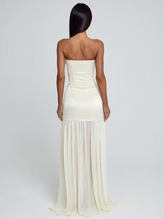 Women's White Rowna Maxi Dress Ivory in Size Medium by Outcast