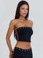 ROXIE LONGLINE TOP BLACK Top 