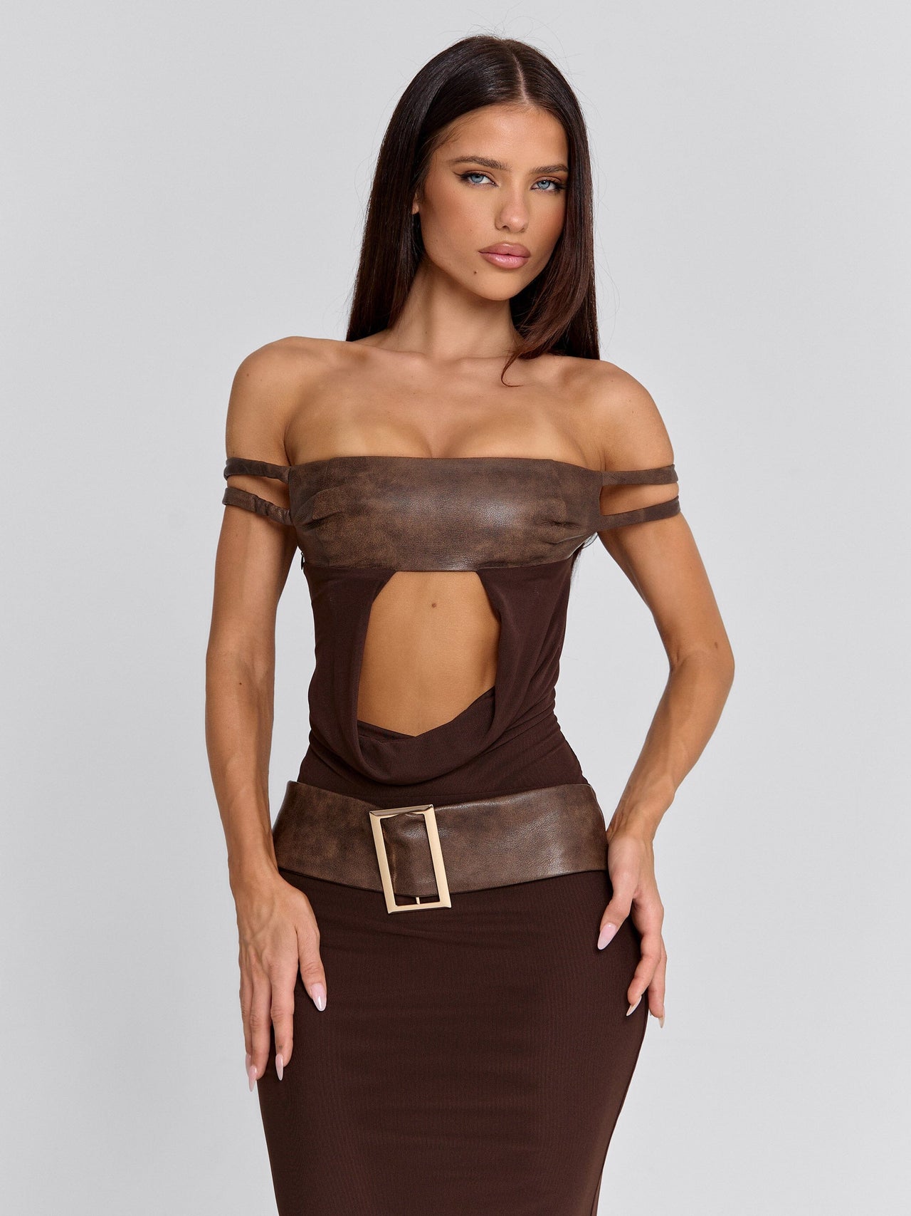 Women's Rozia Maxi Dress Brown in Size Small by Outcast
