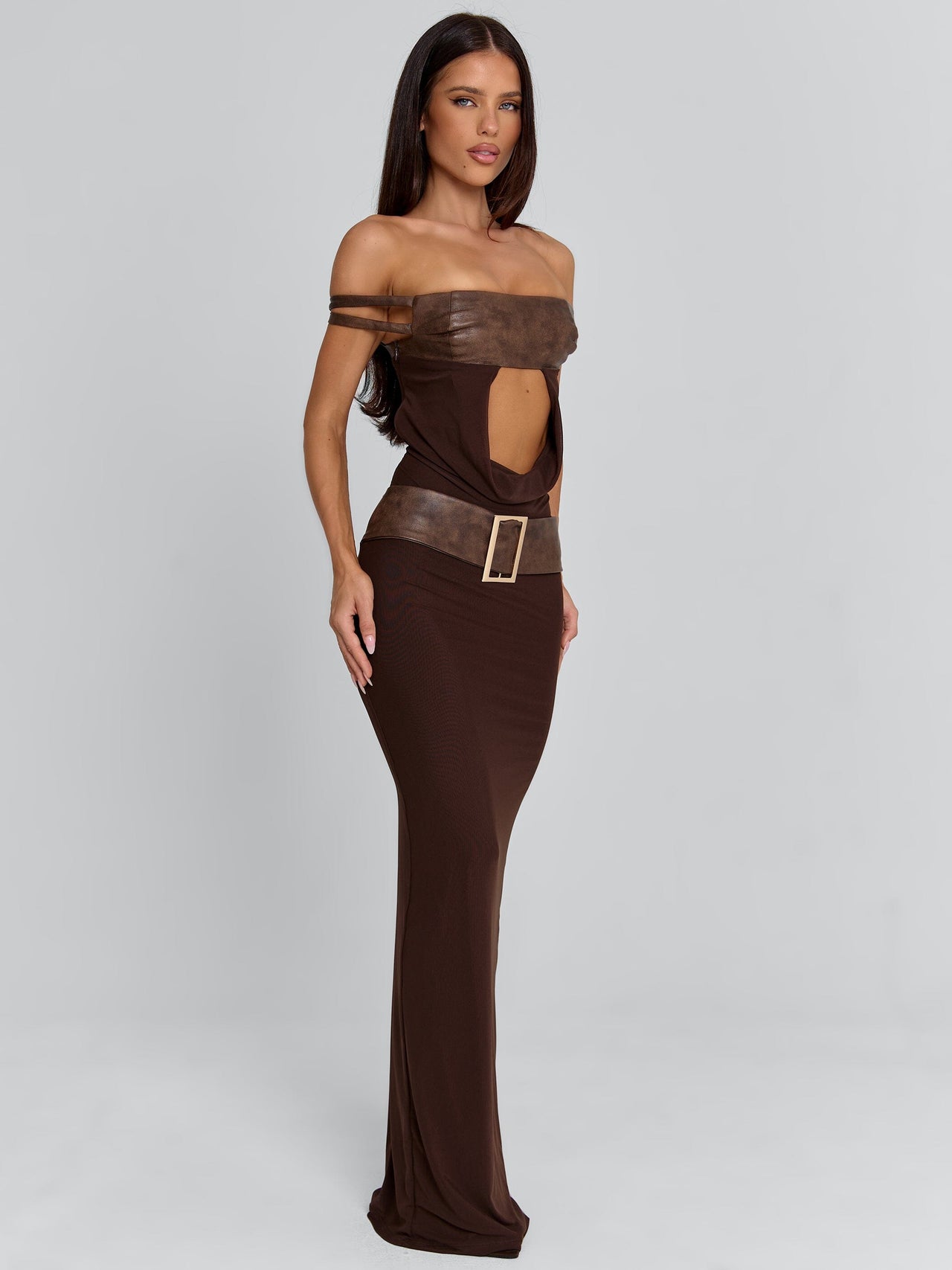 Women's Rozia Maxi Dress Brown in Size Small by Outcast