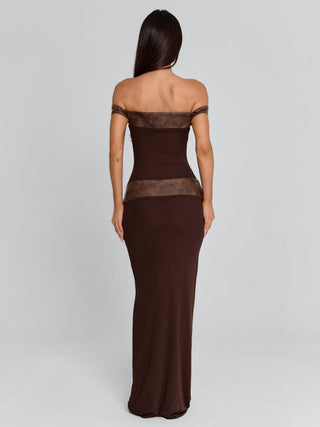 Rozia Maxi Dress Brown | Outcast US Outcast USA Rozia Maxi Dress Brown | Outcast US Outcast USA