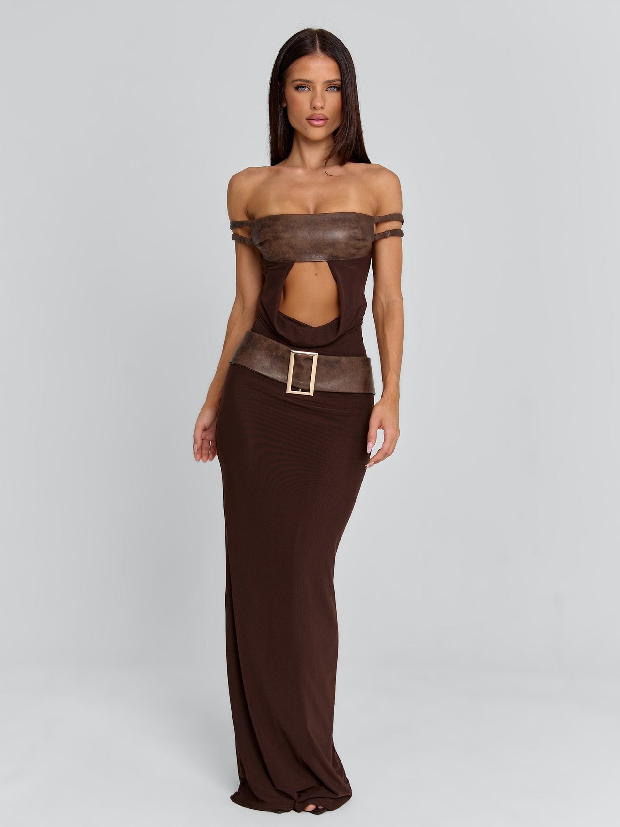 Women's Rozia Maxi Dress Brown in Size Small by Outcast