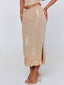 SAELA MIDI SKIRT BEIGE Midi Skirt 