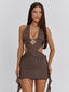 SAMMIE MINI DRESS DARK TAUPE Mini Dress 