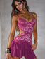 SANTANA MINI DRESS BURGUNDY Mini Dress 