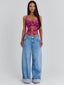 SANTANA TOP BURGUNDY Crop Top 