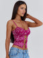 SANTANA TOP BURGUNDY Crop Top 