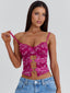 SANTANA TOP BURGUNDY Crop Top 