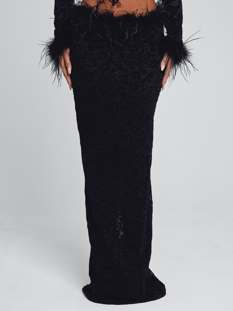 SANTORINI MAXI SKIRT BLACK Maxi Skirt 