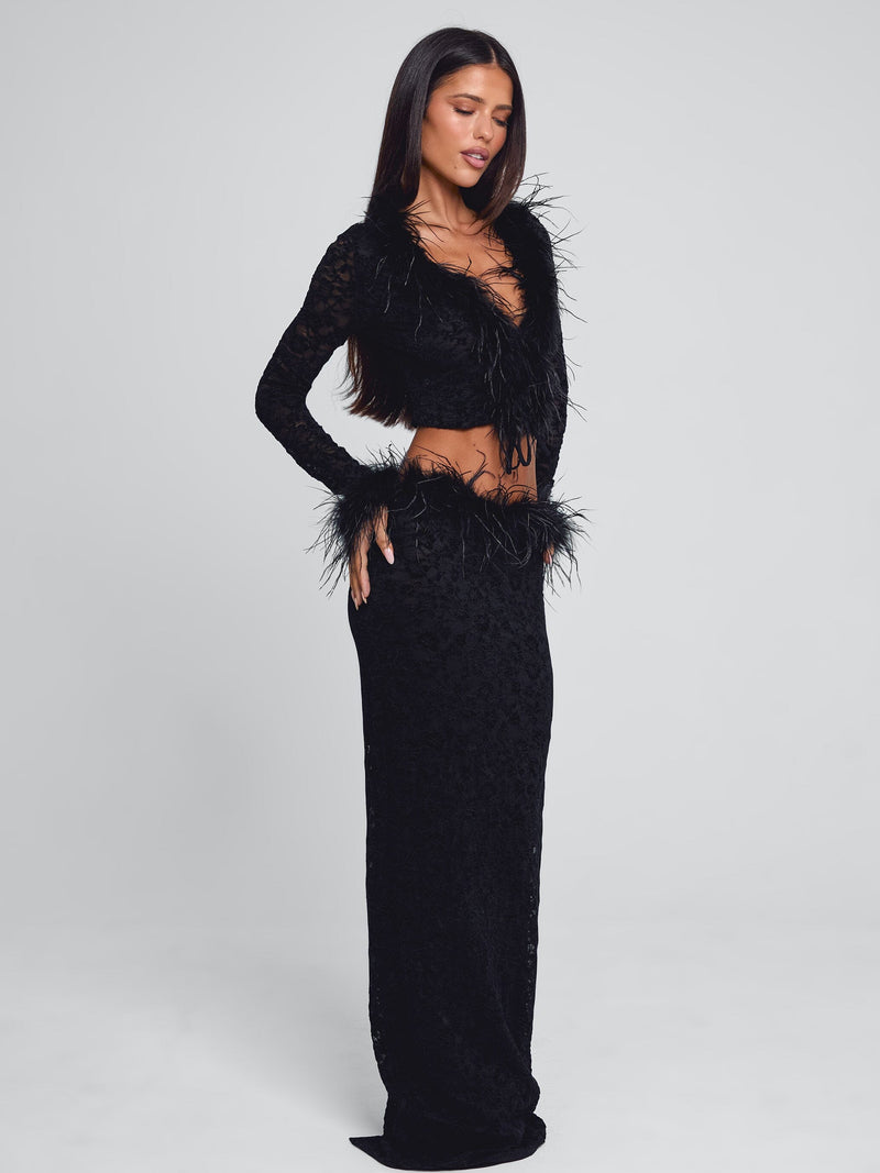 SANTORINI MAXI SKIRT BLACK Maxi Skirt 