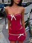 SAPHIA MINI SKIRT RED Mini Skirt 