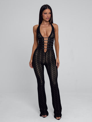 SAWYER JUMPSUIT BLACK BURNOUT Jumpsuit 