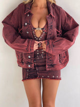 SELENITE JACKET RED Outerwear Broad Textiles 