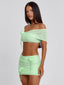 SELINE TOP GREEN Crop Top 