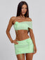SELINE MINI SKIRT GREEN Mini Skirt 