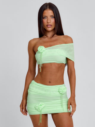 SELINE MINI SKIRT GREEN Mini Skirt 