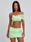SELINE TOP GREEN Crop Top 