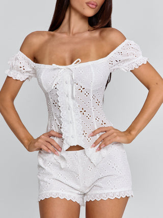 SELVIA SHORTS WHITE Shorts 