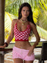 SEVILLE TOP PINK/RED Crop Top 