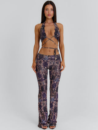 SHANEL CROP TOP DEEP PURPLE Crop Top 