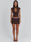 SHANIA LONGLINE TOP BROWN Top 
