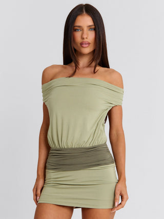 Shilou Mini Dress Sage | Outcast US Outcast USA Shilou Mini Dress Sage | Outcast US Outcast USA