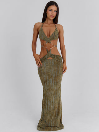 SLACIA MAXI DRESS KHAKI Maxi Dress 
