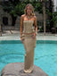 SOLA FLOWER MAXI SKIRT GOLD SHIMMER Maxi Skirt 