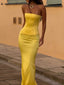 SOLA SATIN CORSET YELLOW Crop Top 