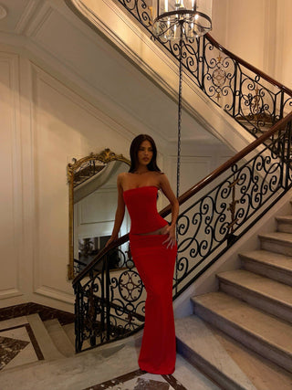 CATALA SKIRT RED Maxi Skirt 