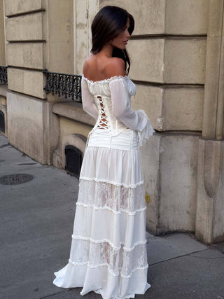 SOLALNES SKIRT WHITE Maxi Skirt 