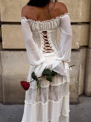 SOLALNES TOP WHITE Crop Top 