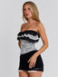 SOLARA MINI DRESS CREAM BLACK Mini Dress 